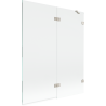 Mexen Lunar Duschwand, 2-flügelig, rechts, 140 x 150 cm, transparent, gebürsteter Nickel - 897-140-100-97-00-P
