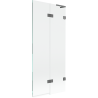 Mexen Lunar L parawan nawannowy 2-skrzydłowy prawy 80 x 150 cm, transparent, gun metal - 897L-080-100-95-00-P