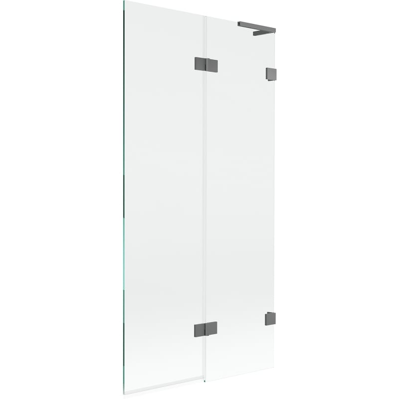 Mexen Lunar L dvokrilni paravan za kadu desni 90 x 150 cm, proziran, tamni metal - 897L-090-100-95-00-P
