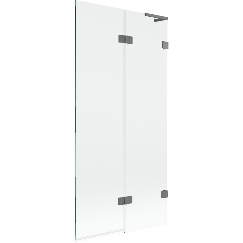 Mexen Lunar L vannisirm 2-uksega parem 90 x 150 cm, läbipaistev, püssmetall - 897L-090-100-95-00-P