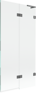 Mexen Lunar L badwand 2-delig rechts 90 x 150 cm, transparant, gun metal - 897L-090-100-95-00-P