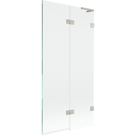 Mexen Lunar L Duschwand 2-flügelig rechts 90 x 150 cm, transparent, gebürsteter Nickel - 897L-090-100-97-00-P