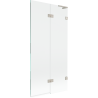 Mexen Lunar L 2-wing bathtub screen, right 90 x 150 cm, transparent, brushed nickel - 897L-090-100-97-00-P