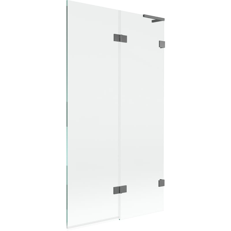 Mexen Lunar L paravan za kadu s 2 krila, desni 100 x 150 cm, proziran, gun metal - 897L-100-100-95-00-P