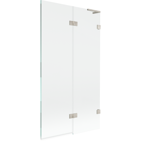 Mexen Lunar L Duschwand, 2-teilig, rechts 100 x 150 cm, transparent, gebürstetes Nickel - 897L-100-100-97-00-P