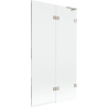Mexen Lunar L Duschabtrennung 2-teilig, rechts 100 x 150 cm, transparent, gebürsteter Nickel - 897L-100-100-97-00-P