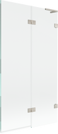 Mexen Lunar L Duschwand, 2-teilig, rechts 100 x 150 cm, transparent, gebürstetes Nickel - 897L-100-100-97-00-P
