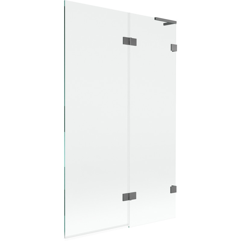 Mexen Lunar L dvodijelni desni tuš paravan 110 x 150 cm, prozirni, gun metal - 897L-110-100-95-00-P