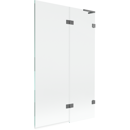 Mexen Lunar L dvodijelni desni tuš paravan 110 x 150 cm, prozirni, gun metal - 897L-110-100-95-00-P