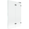 Mexen Lunar L vannipaneel 2-osaline parem 110 x 150 cm, läbipaistev, relvmetall - 897L-110-100-95-00-P