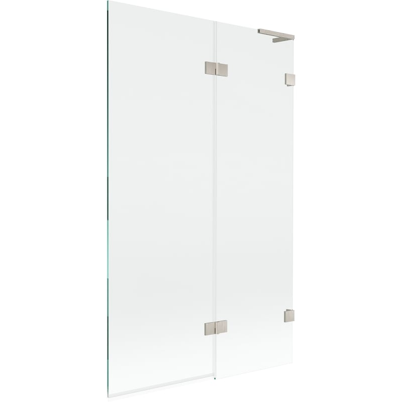 Mexen Lunar L paravan za tuš s 2 krila, desni, 110 x 150 cm, prozirno, brušeni nikal - 897L-110-100-97-00-P