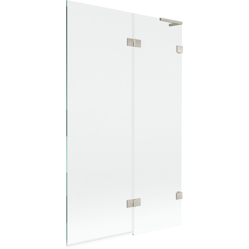 Mexen Lunar L vanniparavane, 2-osaline, parem, 110 x 150 cm, läbipaistev, harjatud nikkel - 897L-110-100-97-00-P