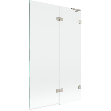 Mexen Lunar L paravan za tuš s 2 krila, desni, 110 x 150 cm, prozirno, brušeni nikal - 897L-110-100-97-00-P