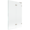 Mexen Lunar L paravan za tuš s 2 krila, desni, 110 x 150 cm, prozirno, brušeni nikal - 897L-110-100-97-00-P