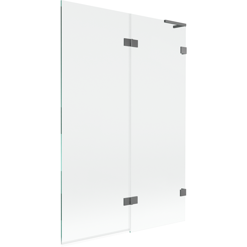 Mexen Lunar L duschvägg 2-delad höger 120 x 150 cm, transparent, gun metal - 897L-120-100-95-00-P