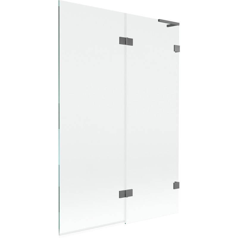 Mexen Lunar L parawan nawannowy 2-skrzydłowy prawy 120 x 150 cm, transparent, gun metal - 897L-120-100-95-00-P