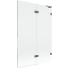 Mexen Lunar L parawan nawannowy 2-skrzydłowy prawy 120 x 150 cm, transparent, gun metal - 897L-120-100-95-00-P