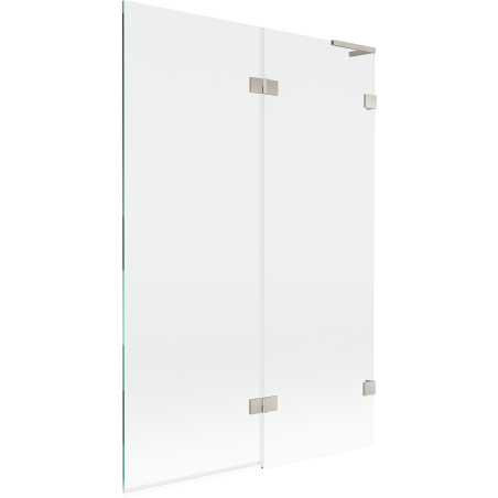 Mexen Lunar L vannipaari kaks-ukseline parem 120 x 150 cm, läbipaistev, harjatud nikkel - 897L-120-100-97-00-P