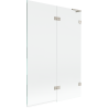 Mexen Lunar L Duschabtrennung 2-teilig rechts 120 x 150 cm, transparent, gebürsteter Nickel - 897L-120-100-97-00-P