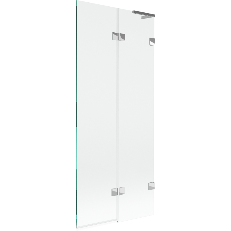 Mexen Lunar L tvådelad duschvägg, höger 80 x 150 cm, transparent, krom - 897L-080-100-01-00-P