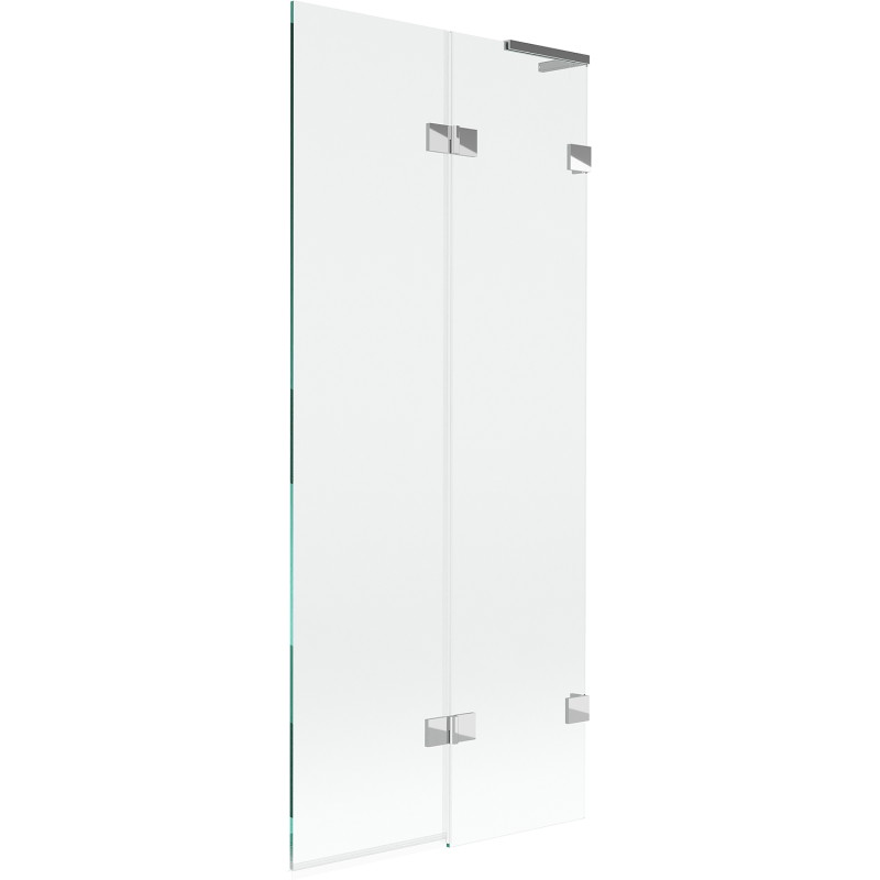 Mexen Lunar L vannitoavalu sein 2-tiivaline parempoolne 80 x 150 cm, läbipaistev, kroom - 897L-080-100-01-00-P