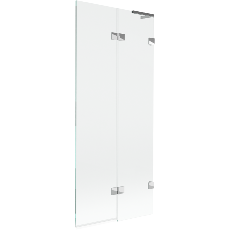 Mexen Lunar L paravan za kadu s 2 krila desni 80 x 150 cm, proziran, krom - 897L-080-100-01-00-P