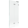 Mexen Lunar L Badewannenabtrennung 2-flügelig rechts 80 x 150 cm, transparent, Chrom - 897L-080-100-01-00-P