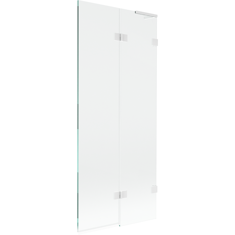 Mexen Lunar L parawan nawannowy 2-skrzydłowy prawy 80 x 150 cm, transparent, biały - 897L-080-100-20-00-P