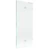 Mexen Lunar L parawan nawannowy 2-skrzydłowy prawy 80 x 150 cm, transparent, biały - 897L-080-100-20-00-P