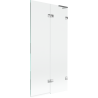 Mexen Lunar L dvoslojna paravana za tuš 90 x 150 cm, prozirna, krom - 897L-090-100-01-00-P