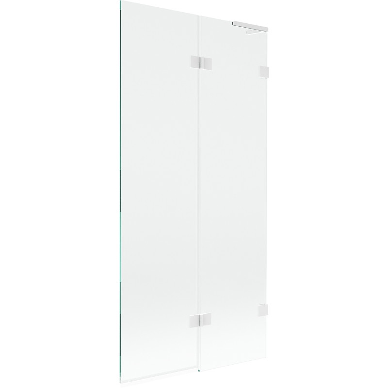 Mexen Lunar L 2-krilni desni pregrada za tuš 90 x 150 cm, proziran, bijeli - 897L-090-100-20-00-P