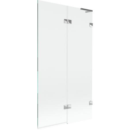Mexen Lunar L Badewannenabtrennung 2-flügelig rechts 100 x 150 cm, transparent, chrom - 897L-100-100-01-00-P