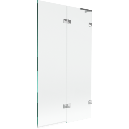 Mexen Lunar L parawan nawannowy 2-skrzydłowy prawy 100 x 150 cm, transparent, chrom - 897L-100-100-01-00-P
