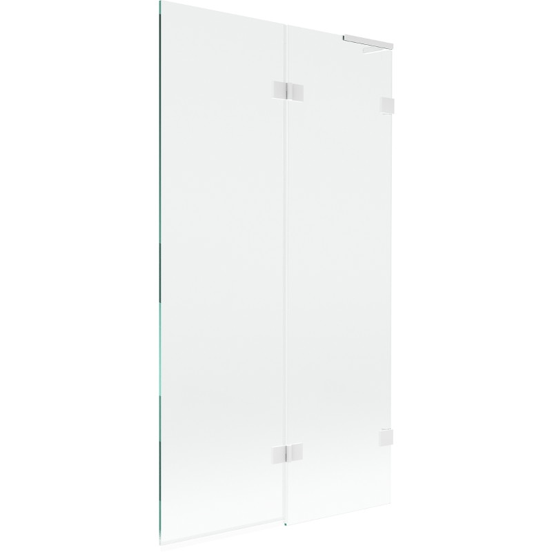 Mexen Lunar L vanniklaas 2-osaline parem 100 x 150 cm, läbipaistev, valge - 897L-100-100-20-00-P