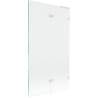 Mexen Lunar L Duschabtrennung für die Badewanne, 2-flügelig rechts 100 x 150 cm, transparent, weiß - 897L-100-100-20-00-P