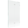 Mexen Lunar L paroi de baignoire 2 volets droite 100 x 150 cm, transparent, blanc - 897L-100-100-20-00-P