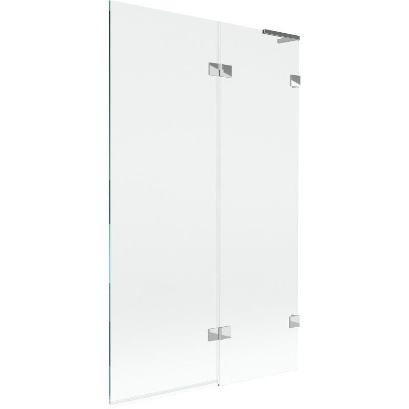 Mexen Lunar L vannitoa ekraan 2-osaline parem 110 x 150 cm, läbipaistev, kroom - 897L-110-100-01-00-P