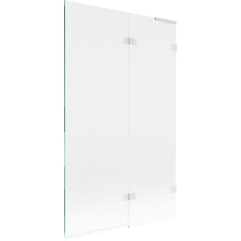 Mexen Lunar L vannivann 2-osaline parem 110 x 150 cm, läbipaistev, valge - 897L-110-100-20-00-P