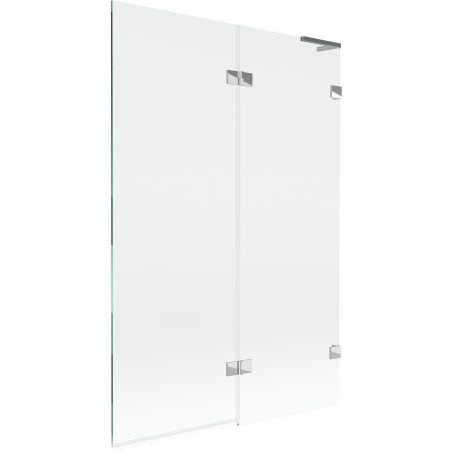 Mexen Lunar L Duschabtrennung für die Badewanne 2-flügelig rechts 120 x 150 cm, transparent, chrom - 897L-120-100-01-00-P