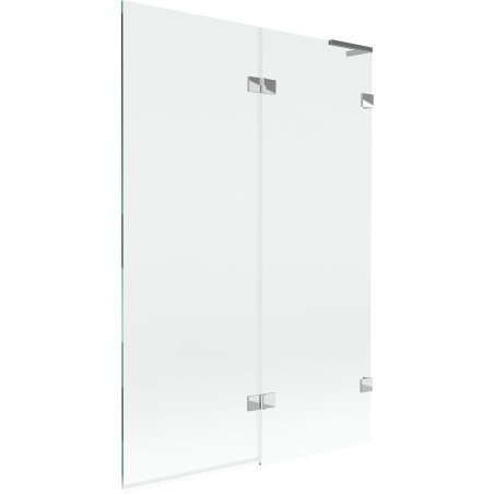 Mexen Lunar L parawan nawannowy 2-skrzydłowy prawy 120 x 150 cm, transparent, chrom - 897L-120-100-01-00-P