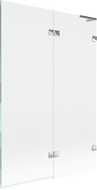 Mexen Lunar L dvokrilen paravan za kad desni 120 x 150 cm, prozoren, krom - 897L-120-100-01-00-P