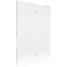 Mexen Lunar L Duschwand 2-flügelig rechts 120 x 150 cm, transparent, weiß - 897L-120-100-20-00-P