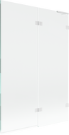 Mexen Lunar L mampara de baño de 2 hojas derecha 120 x 150 cm, transparente, blanco - 897L-120-100-20-00-P
