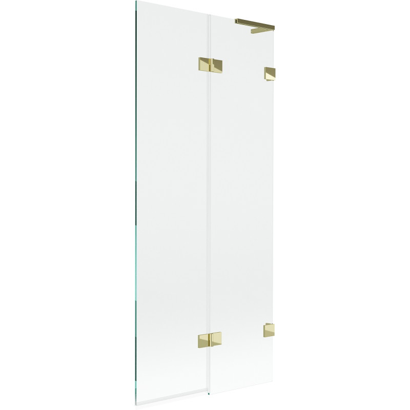 Mexen Lunar L vanniparavann 2-tiivaline parempoolne 80 x 150 cm, läbipaistev, kuldne - 897L-080-100-50-00-P
