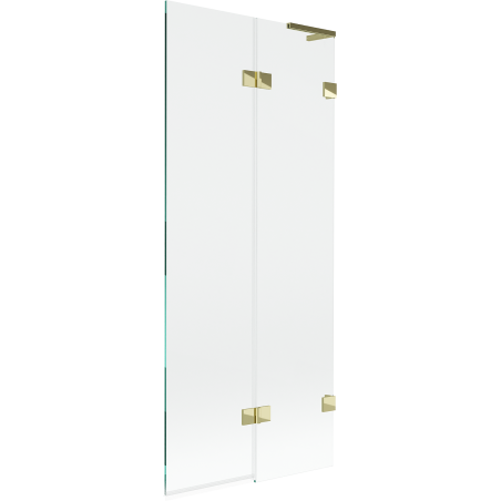 Mexen Lunar L parawan nawannowy 2-skrzydłowy prawy 80 x 150 cm, transparent, złoty - 897L-080-100-50-00-P