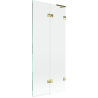 Mexen Lunar L parawan nawannowy 2-skrzydłowy prawy 80 x 150 cm, transparent, złoty - 897L-080-100-50-00-P