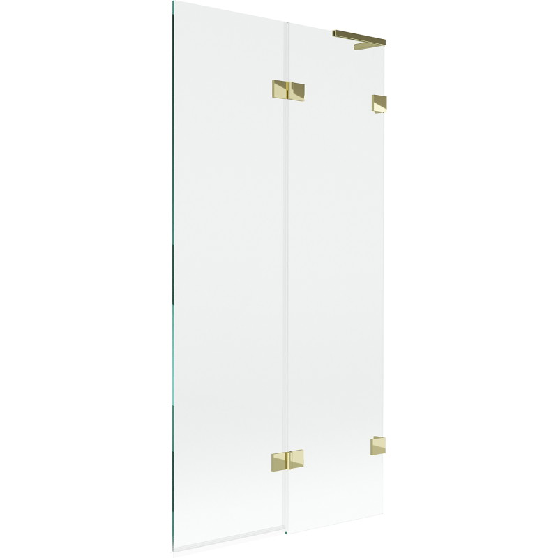 Mexen Lunar L vannitoa dušiekraan, 2-osaline, parem, 90 x 150 cm, läbipaistev, kuldne - 897L-090-100-50-00-P