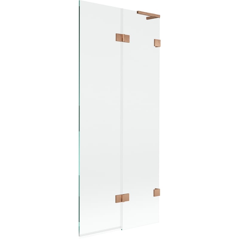 Mexen Lunar L vannitoa 2-uksega õige 80 x 150 cm, läbipaistev, harjatud vask - 897L-080-100-65-00-P
