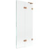 Mexen Lunar L vannitoa 2-uksega õige 80 x 150 cm, läbipaistev, harjatud vask - 897L-080-100-65-00-P
