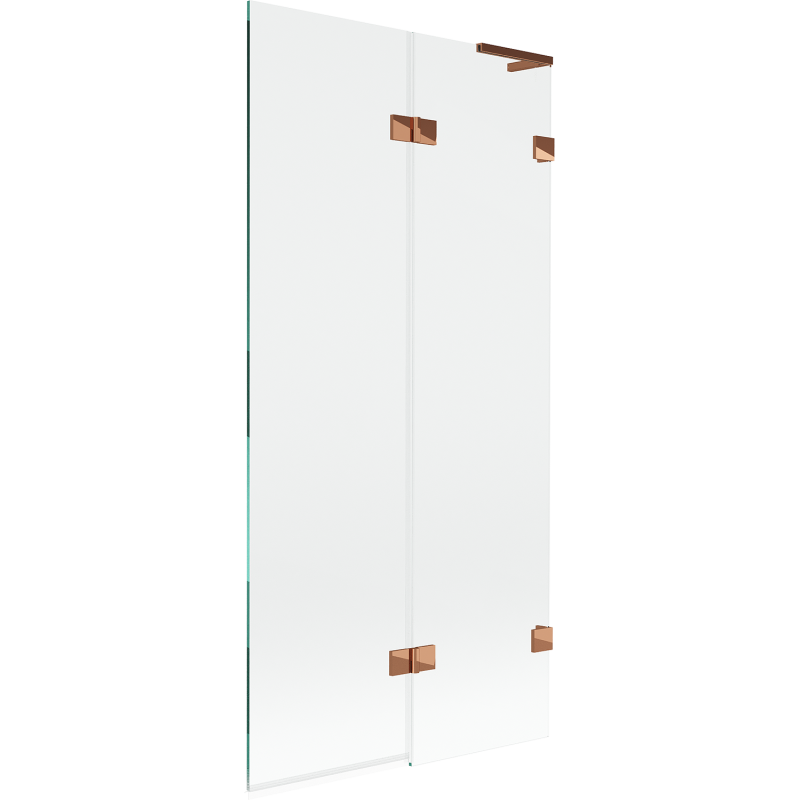 Mexen Lunar L Duschabtrennung 2-flügelig rechts 90 x 150 cm, transparent, Roségold - 897L-090-100-60-00-P